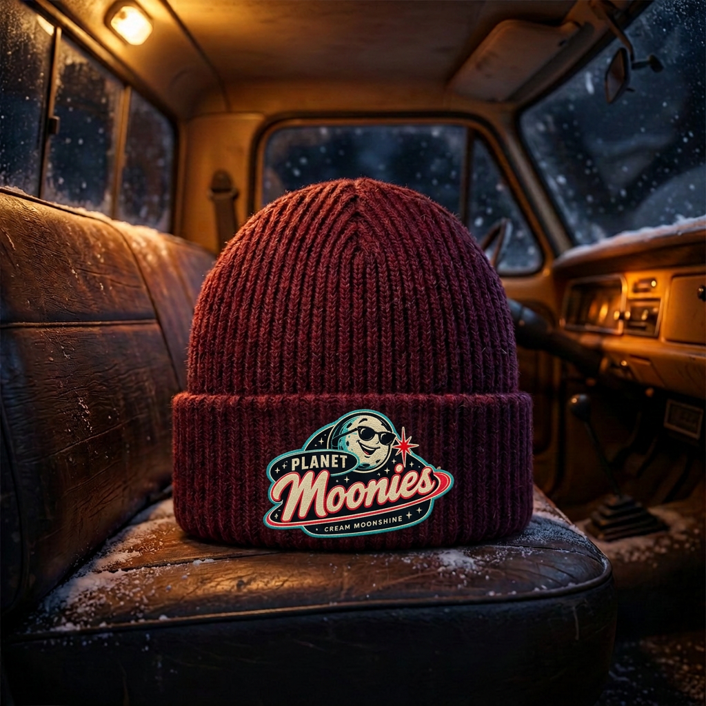 Red Planet Moonies knit beanie