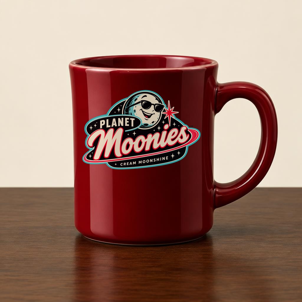Red Planet Moonies stoneware mug