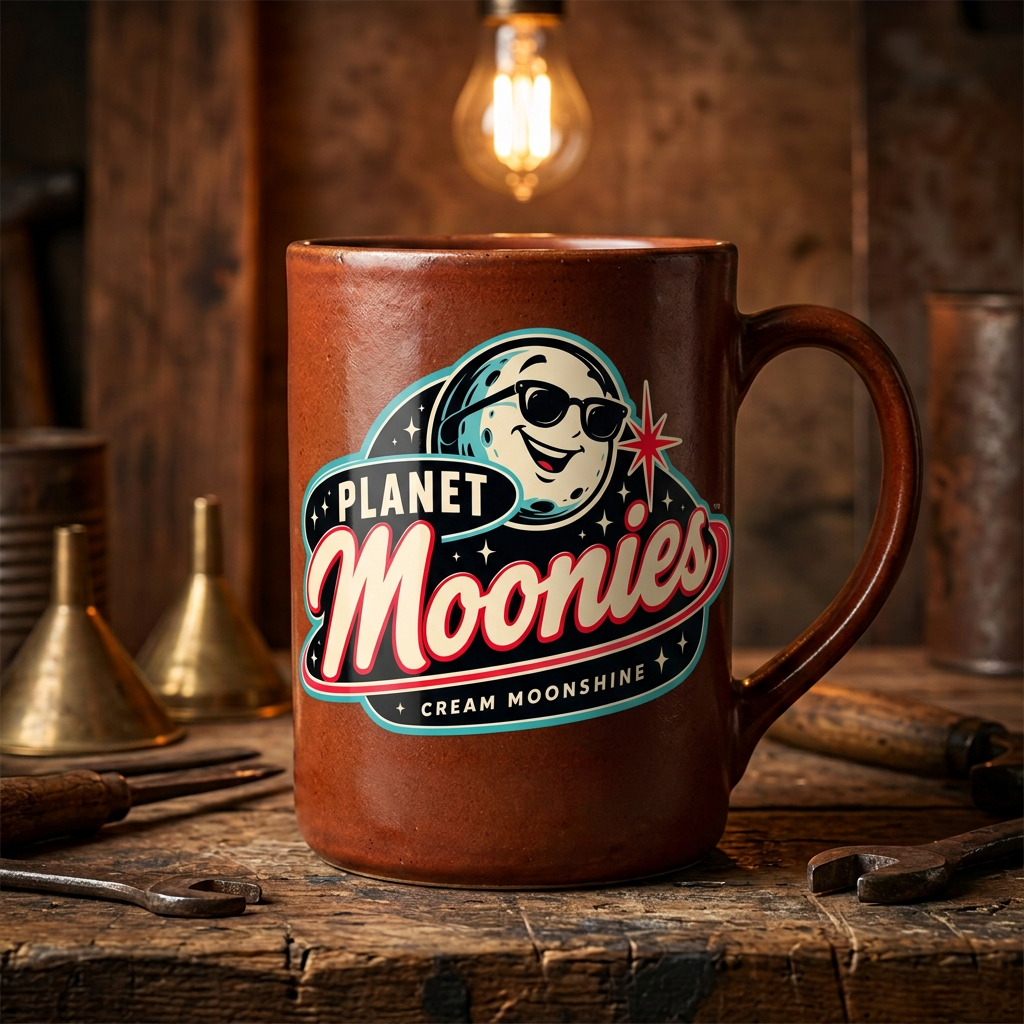 Red Planet Moonies stoneware mug