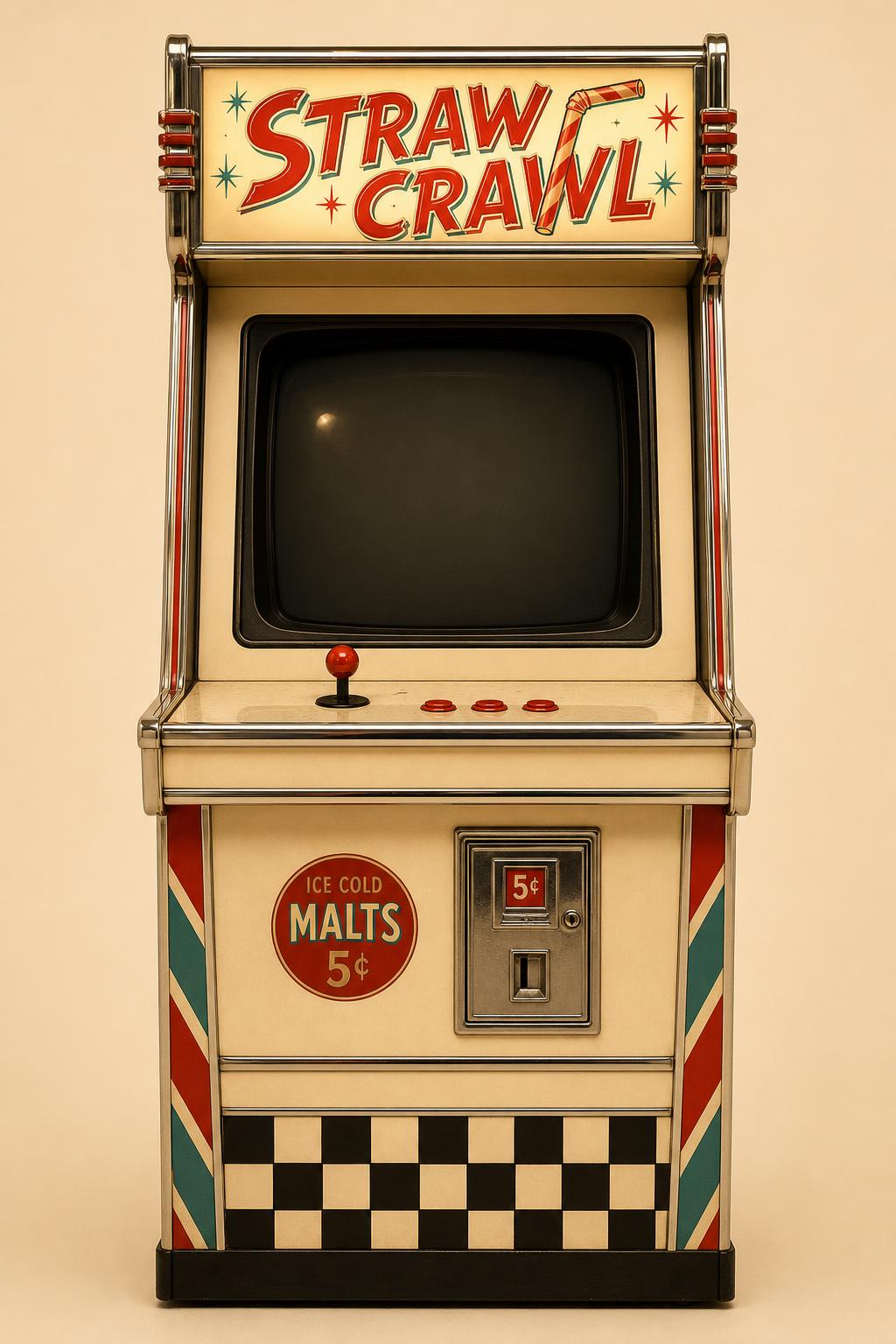 Straw Crawl arcade cabinet