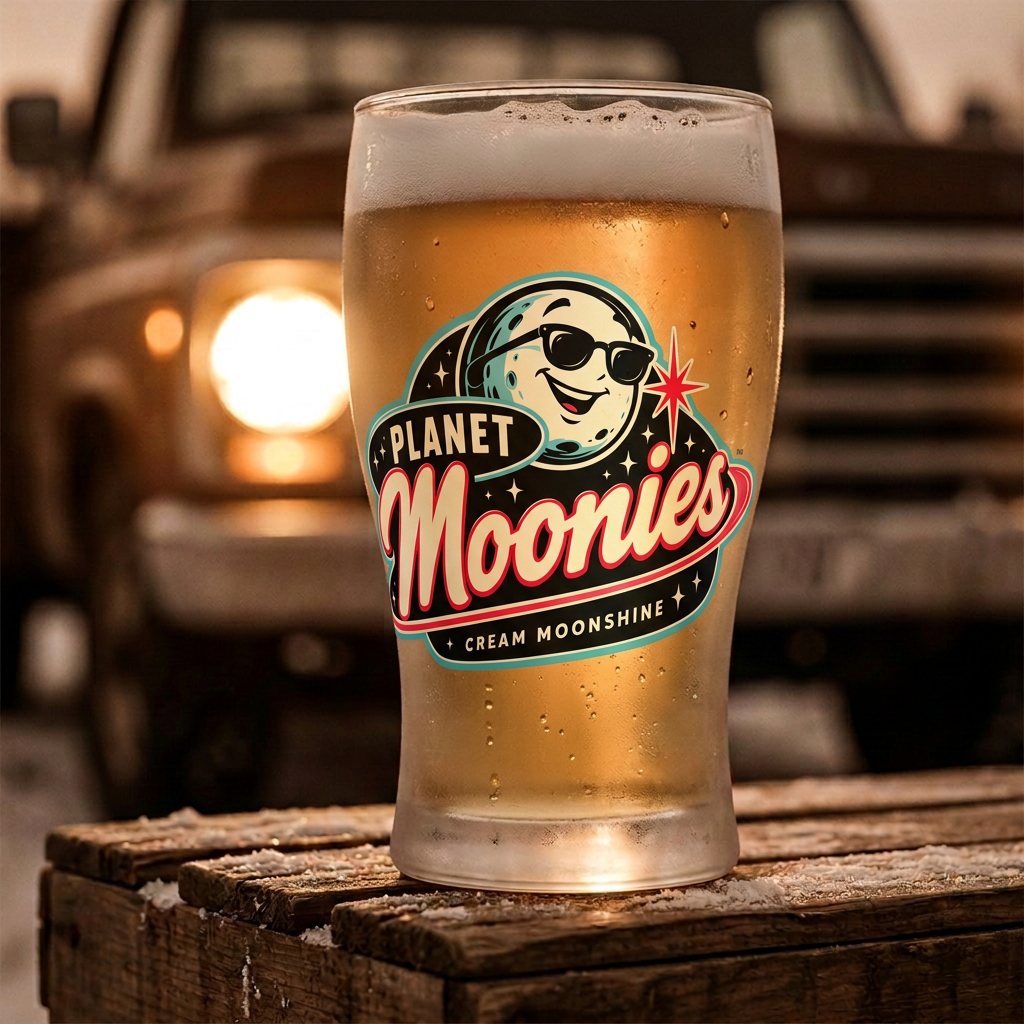Planet Moonies tall float glass