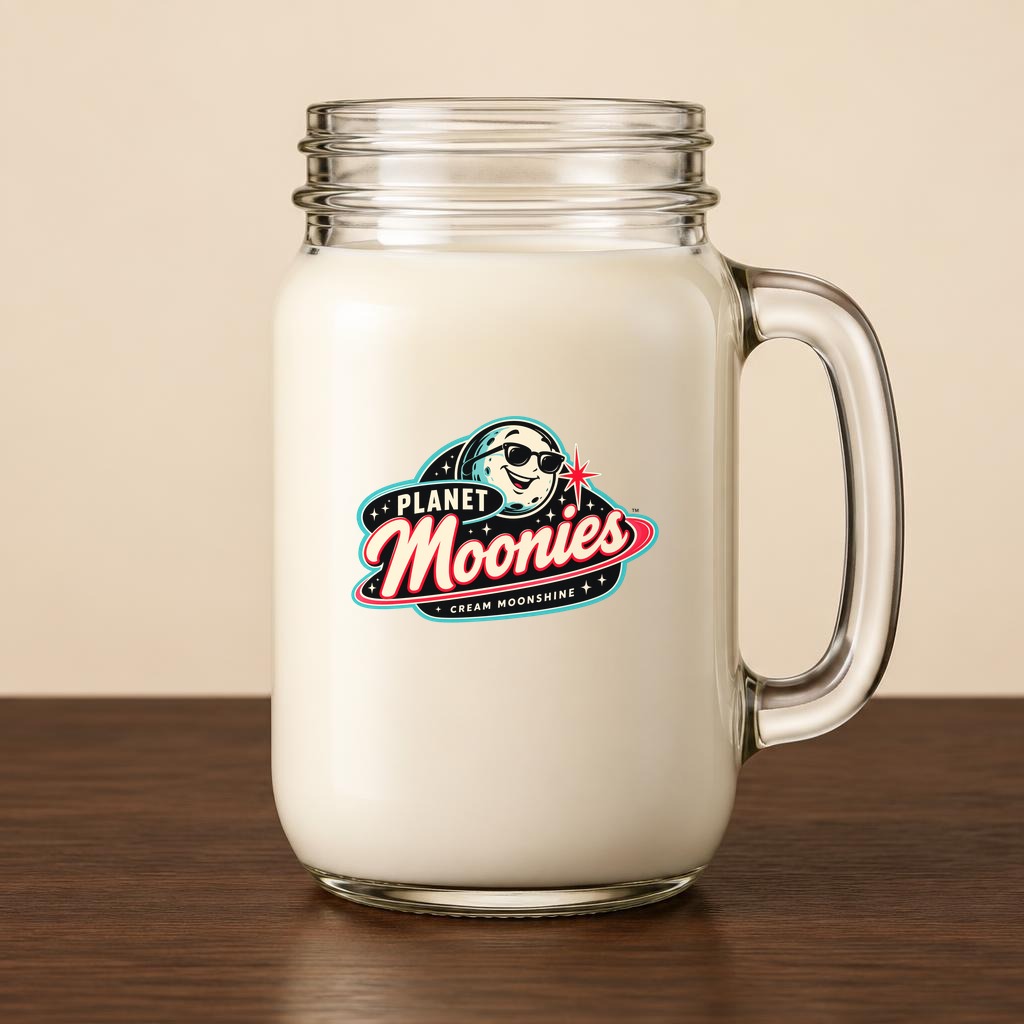 Clear Planet Moonies mason jar mug