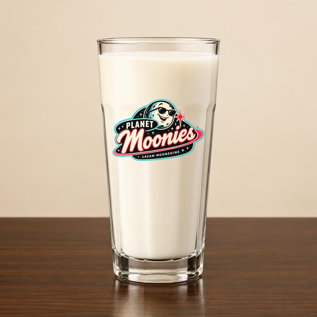 Planet Moonies fountain glass