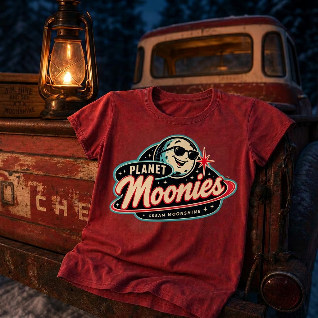Red women's Planet Moonies t-shirt
