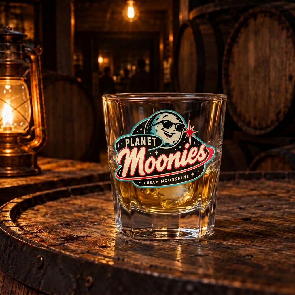 Faceted Planet Moonies shot glass