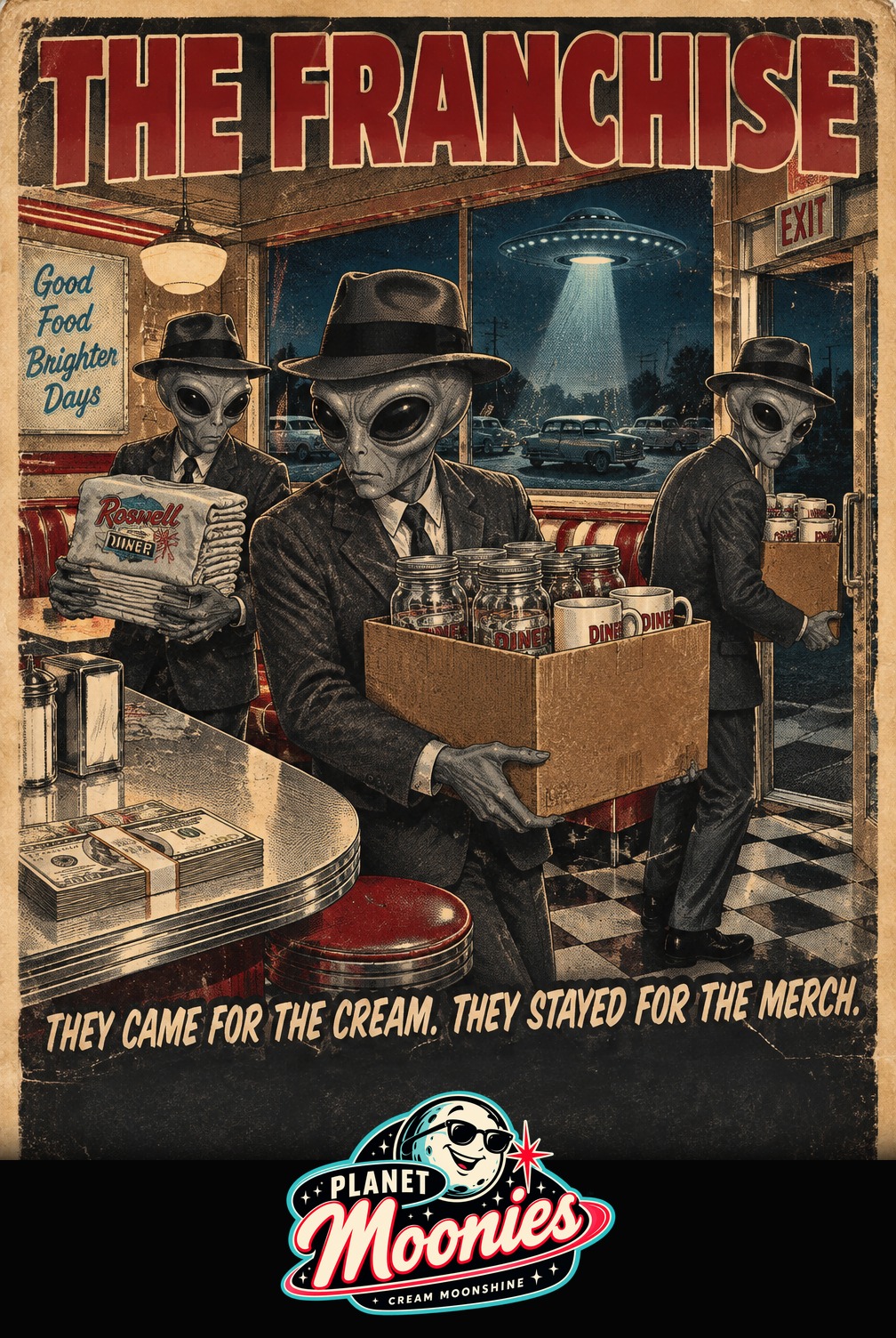 1950s style movie poster for The Franchise