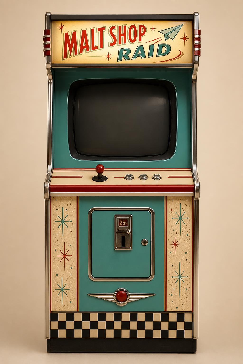 Malt Shop Raid arcade cabinet