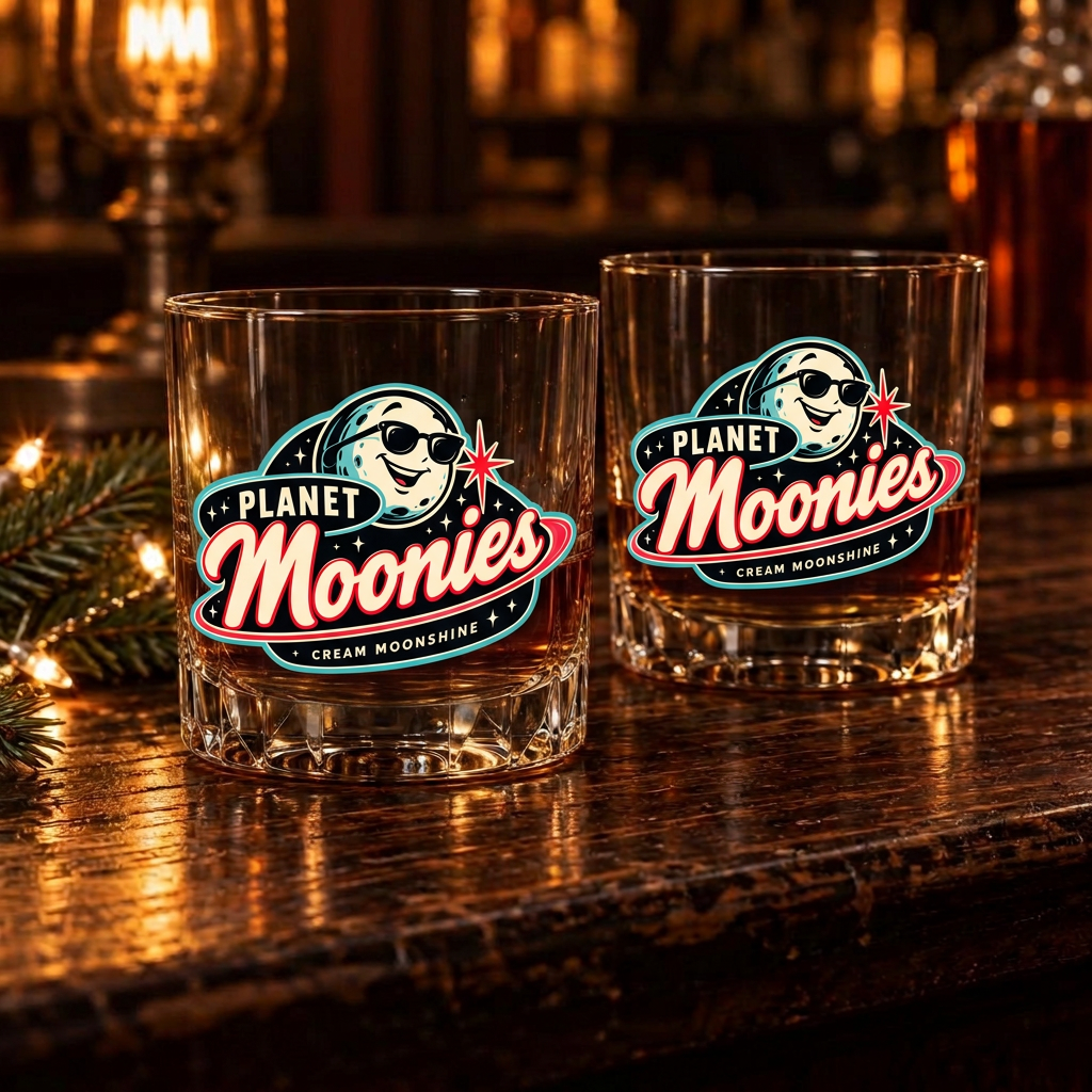 Pair of Planet Moonies holiday tumblers
