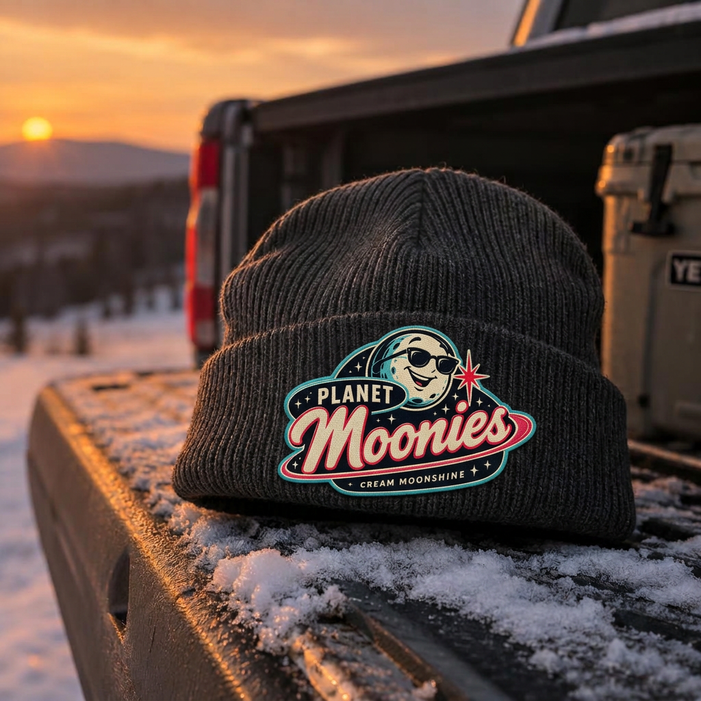 Charcoal Planet Moonies knit beanie