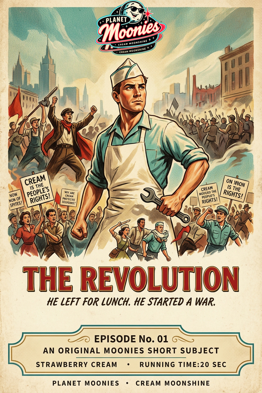 1950s style movie poster for The Revolution