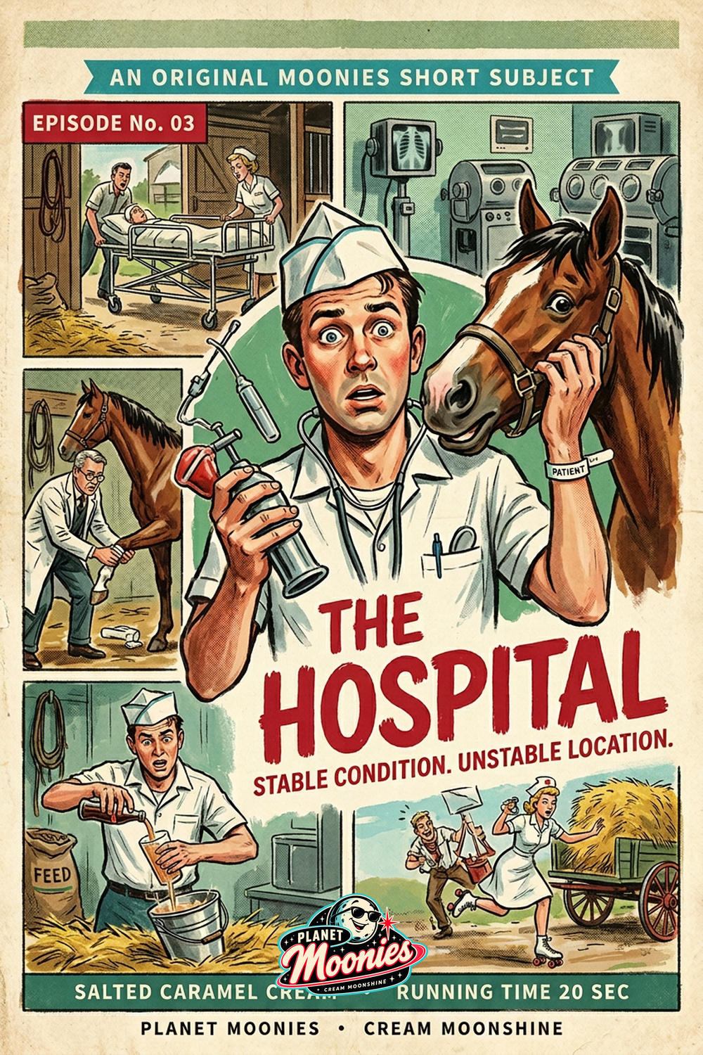 1950s style movie poster for The Hospital