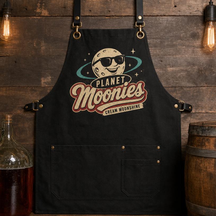 Planet Moonies canvas soda jerk apron